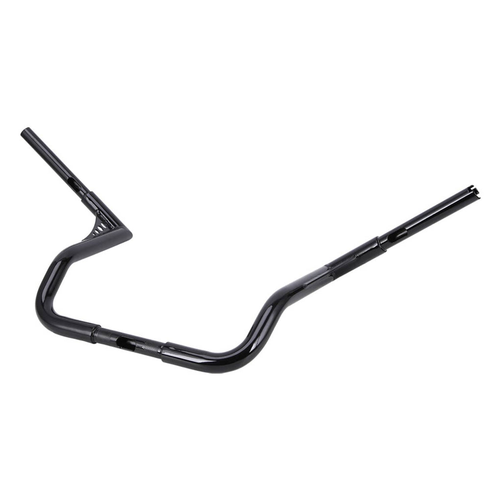 Black ape handlebar with tall rise and side threaded mounting holes