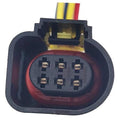 Oxygen sensor connector wiring harness plug with black housing and 4 metal pins