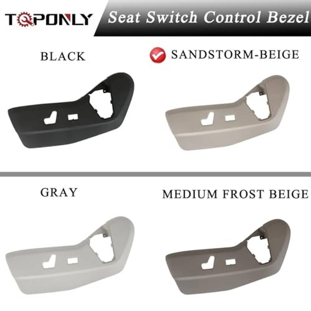 Driver seat trim cover panel color options: black, sandstorm-beige, gray, beige