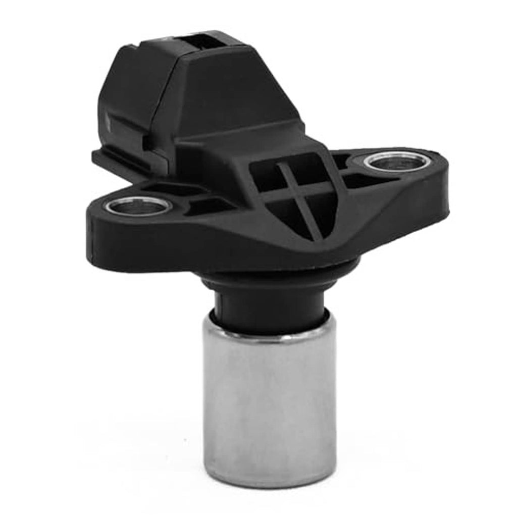 Camshaft position sensor with black bracket and connector plug, silver cylindrical base.