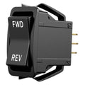 Forward/reverse rocker switch with FWD and REV markings, dark gray housing