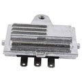Metal regulator/rectifier replacement module with mounting hole and three terminals