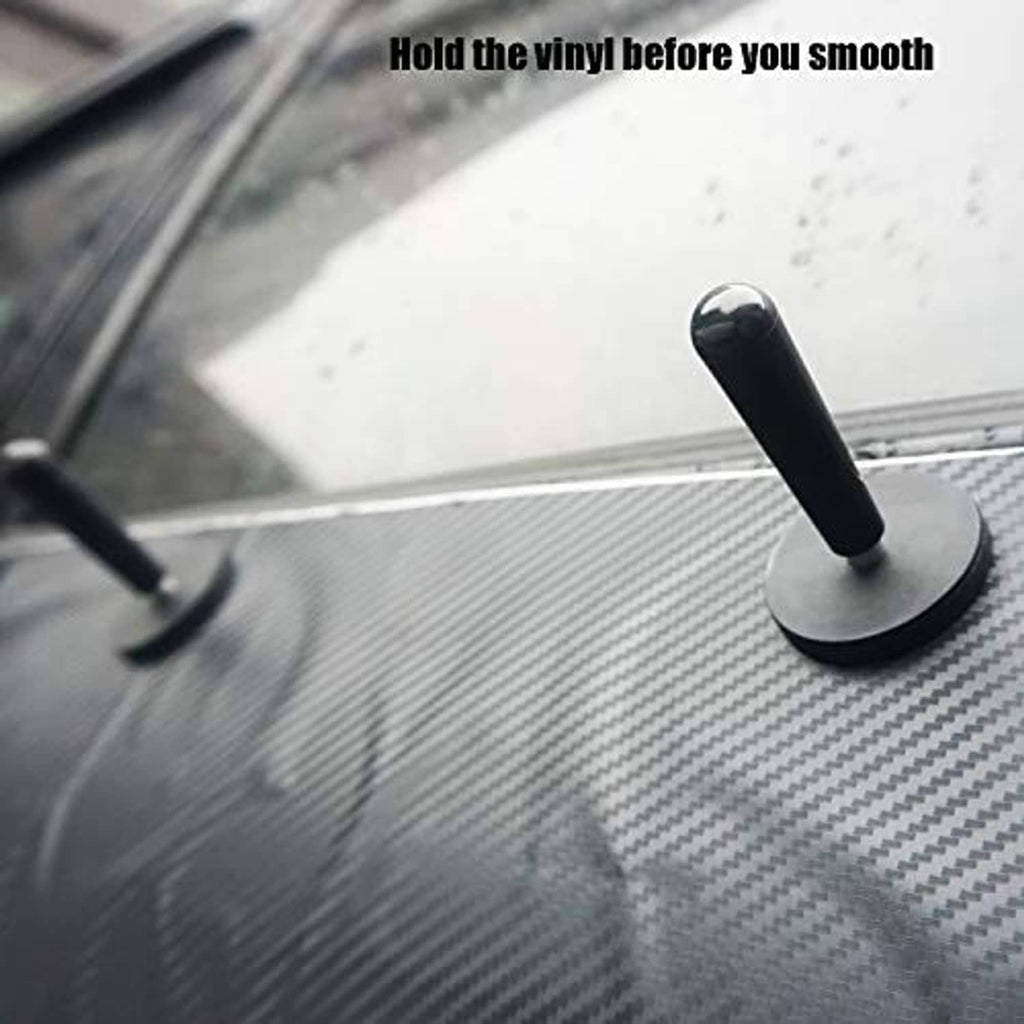 Vinyl wrapping smoothing tools with two black squeegees on suction bases
