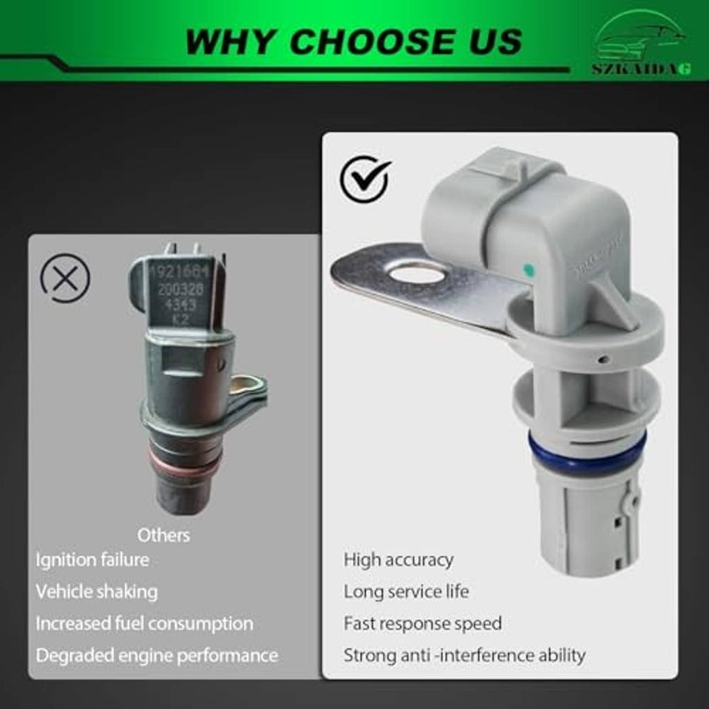 Gray position sensor with metal bracket and blue seal, shown for comparison
