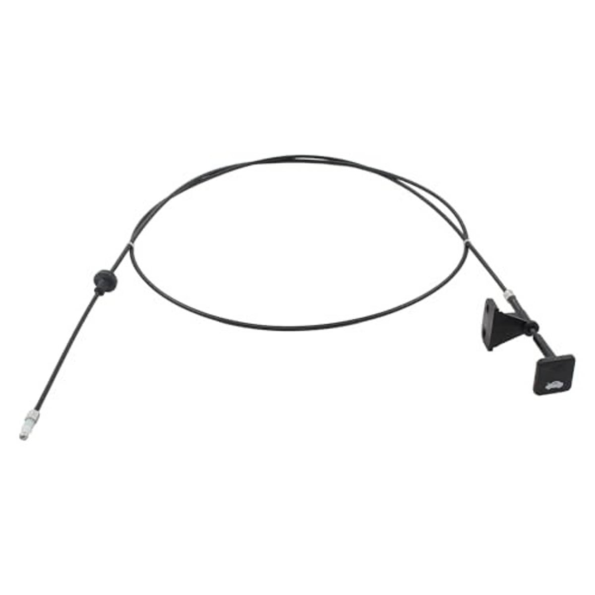 Black hood latch release pull cable with handle and end connectors