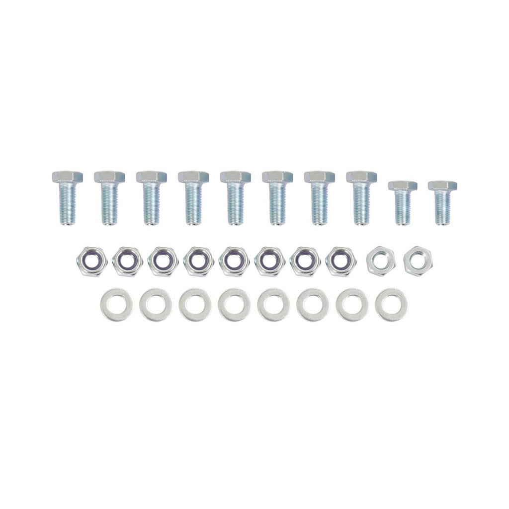 Hardware set with bolts, nuts, and washers for pallet fork frame