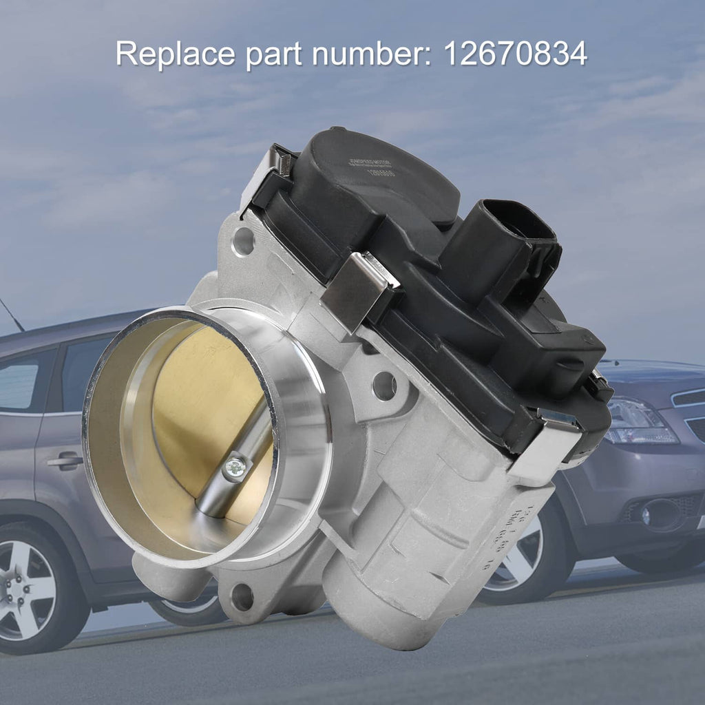 Throttle body assembly with black sensor module and gold throttle opening