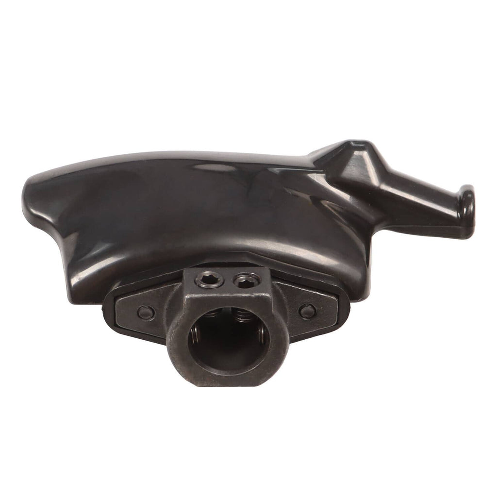 Duck head tool with circular mounting hole and black steel finish