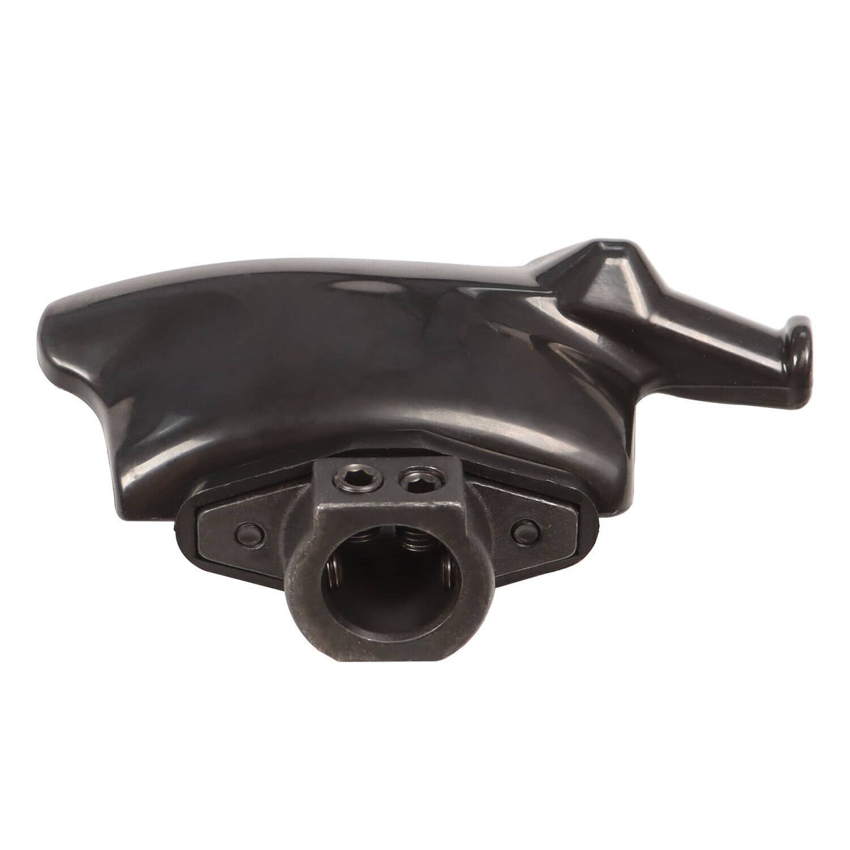 Duck head tool with circular mounting hole and black steel finish
