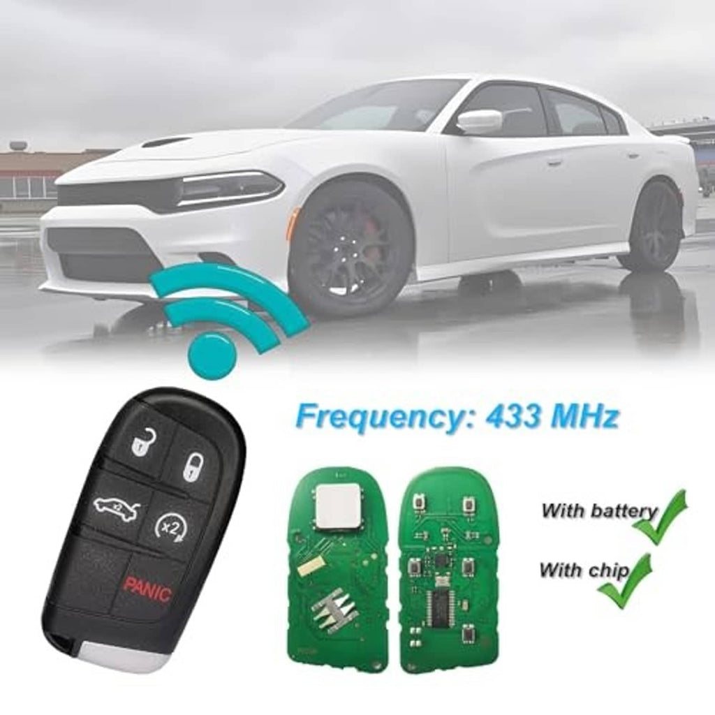 Black key fob with internal circuit boards and battery components