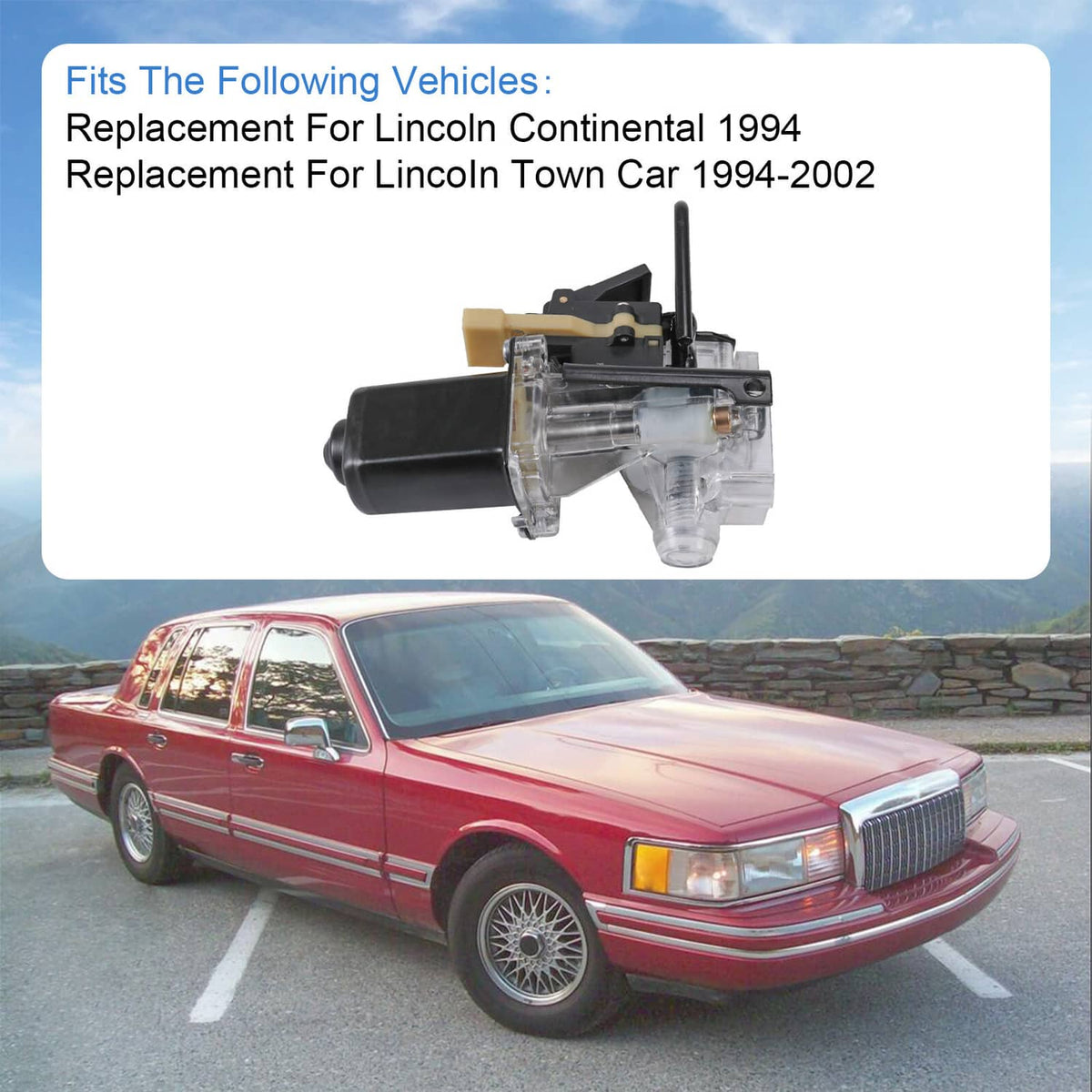 Rear trunk pull-down motor housing with switch, angled black and clear plastic assembly
