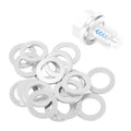 Oil drain plug crush washer gaskets, silver metal washers in a 20-pack
