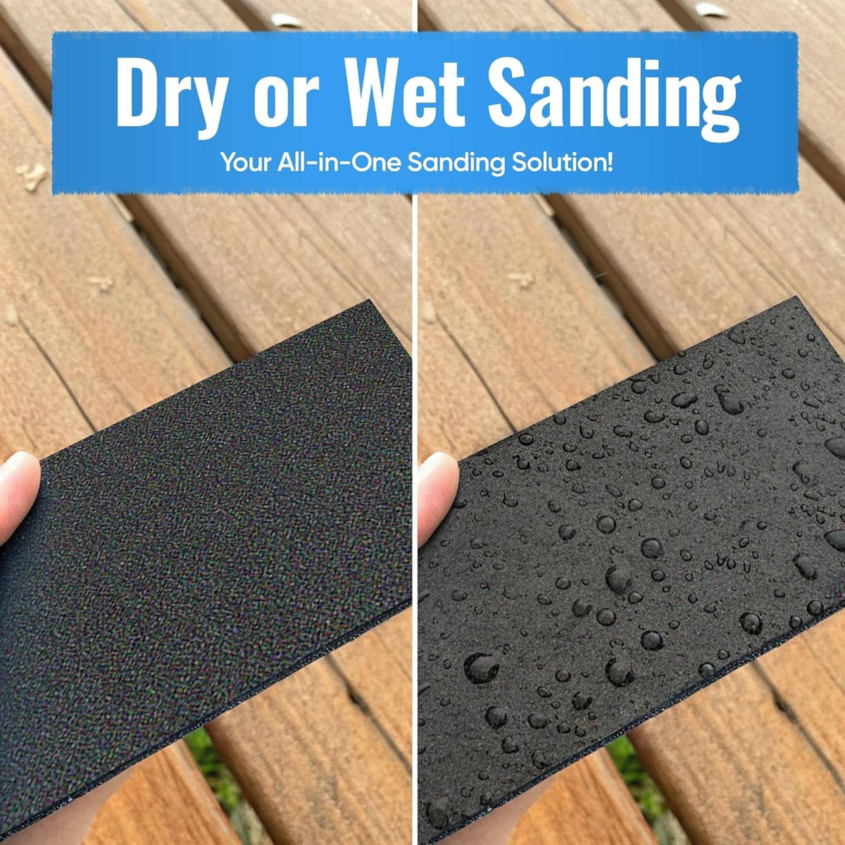 Black 240-grit sandpaper sheet for dry or wet sanding, non-slip texture