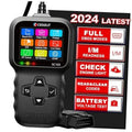 Handheld OBD2 code scanner with color screen, keypad, and OBD port cable