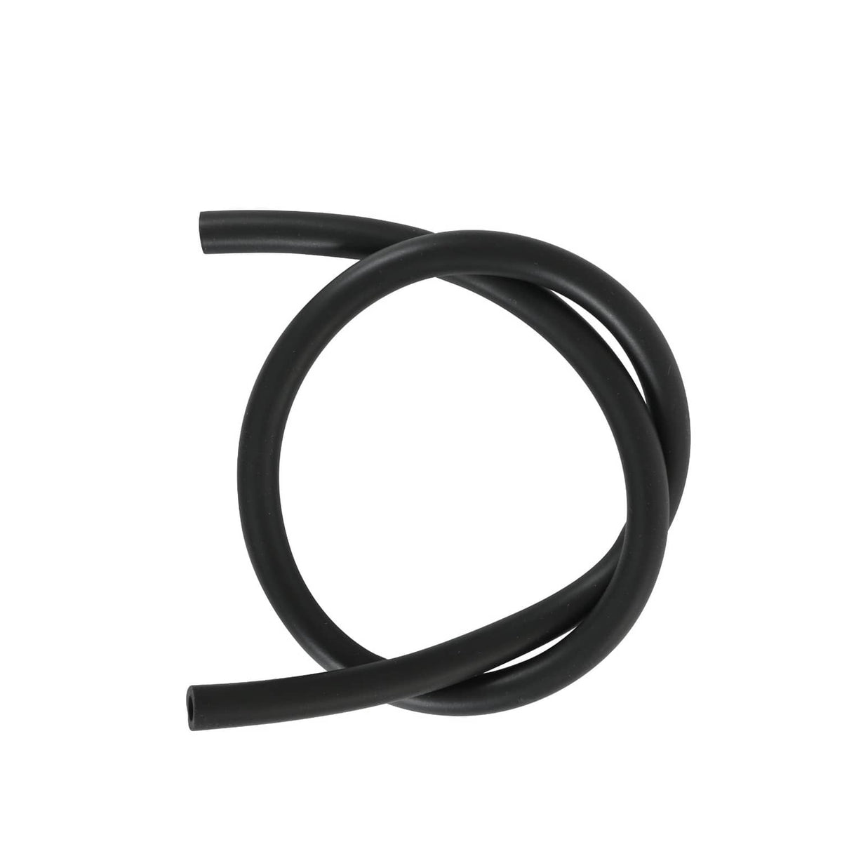 Black rubber fuel hose loop with two open ends