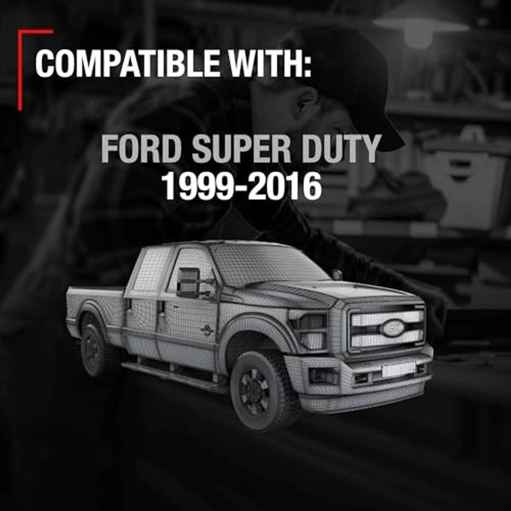 Black metal exterior door handle compatible with Ford Super Duty 1999-2016