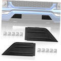 Matte black front bumper repair guard cover inserts with small mounting hardware