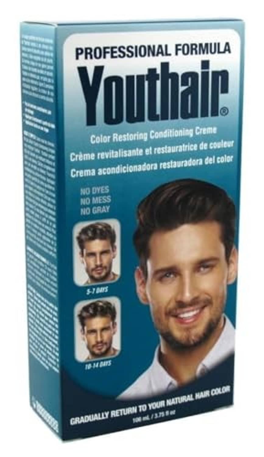Youthair Professional Formula color restoring conditioning creme box with side text and model photo