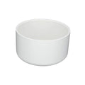 White PVC pipe end cap, round slip-on fitting for 8 in pipe