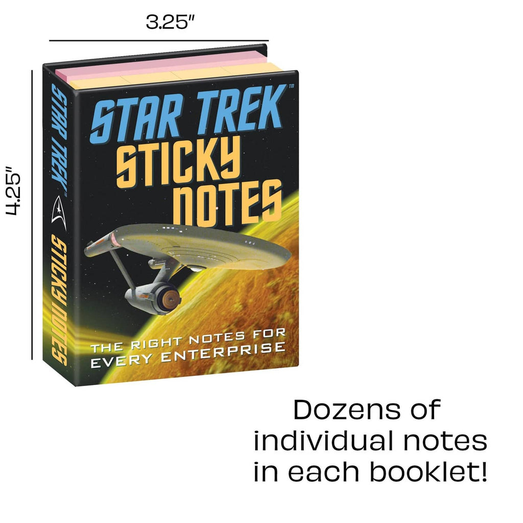 Sticky notes box set with starship cover artwork and 3.25 in label
