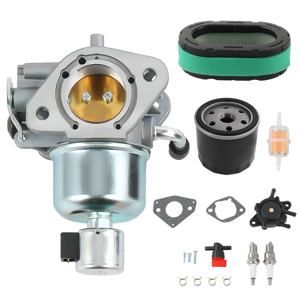 Kohler 7000 series carburetor assembly with air filter, fuel pump, and gaskets