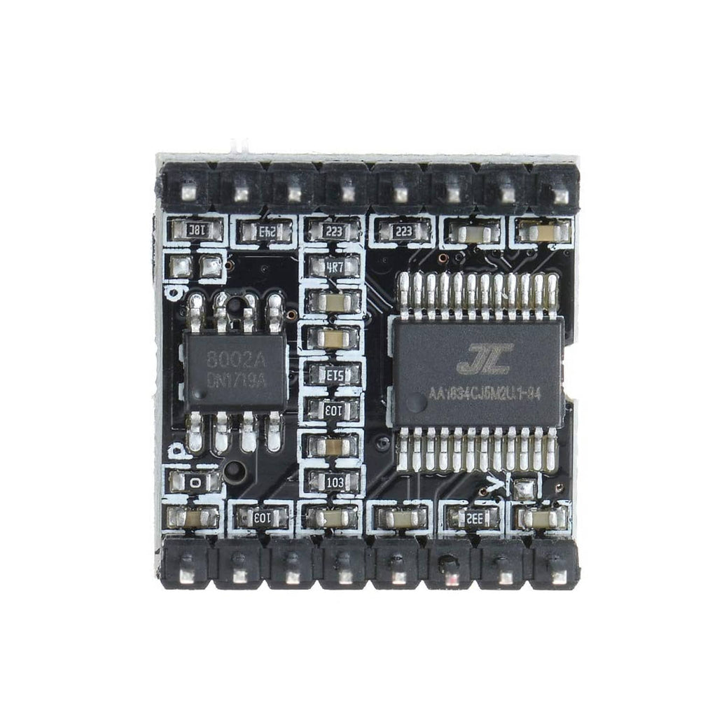 Anmbest DFPlayer Mini MP3 player module, black PCB front view with pin pads