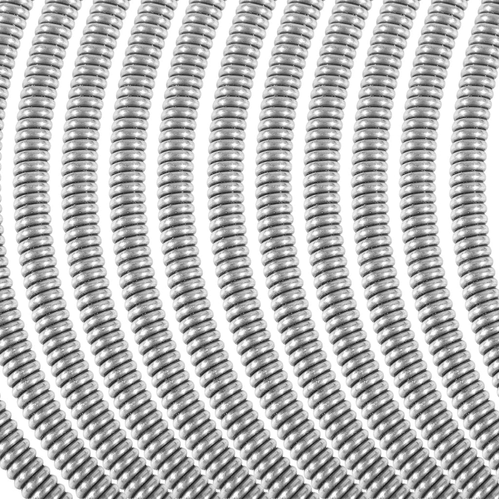 Coiled stainless-steel auger drain cable replacement spring detail