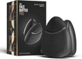 Electric silicone face scrubber with dual bristle pads, shown with retail box