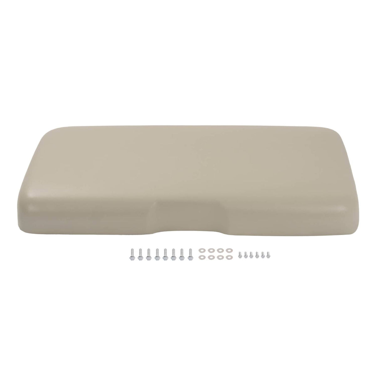 Front seat bottom cushion assembly with beige cushion and mounting hardware