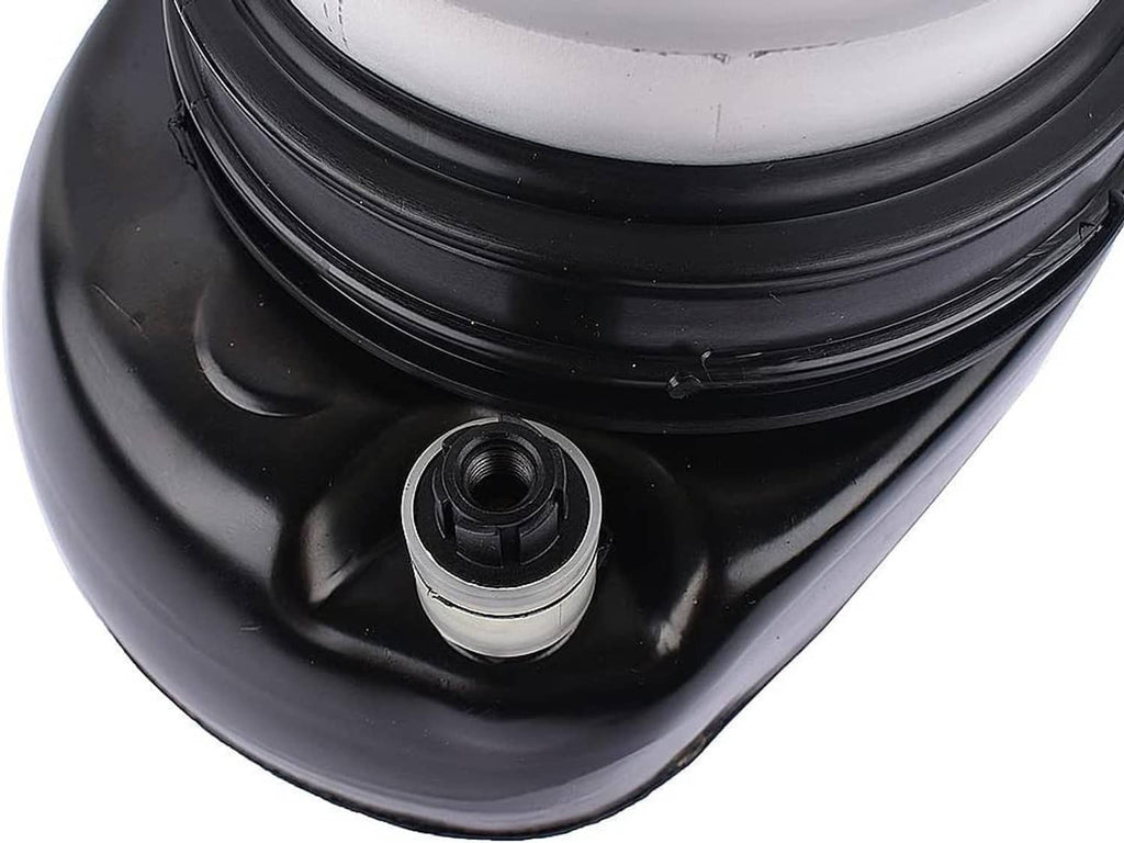 Air suspension strut bottom bushing and mount, black housing with silver ring