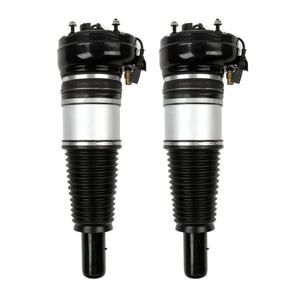 Front air suspension struts, black housings with silver center cylinders and mounts