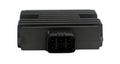 Black voltage regulator rectifier with 4-pin connector and cooling fins