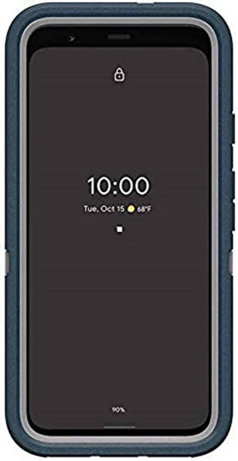 Dark blue phone case with front display window for Google Pixel 4