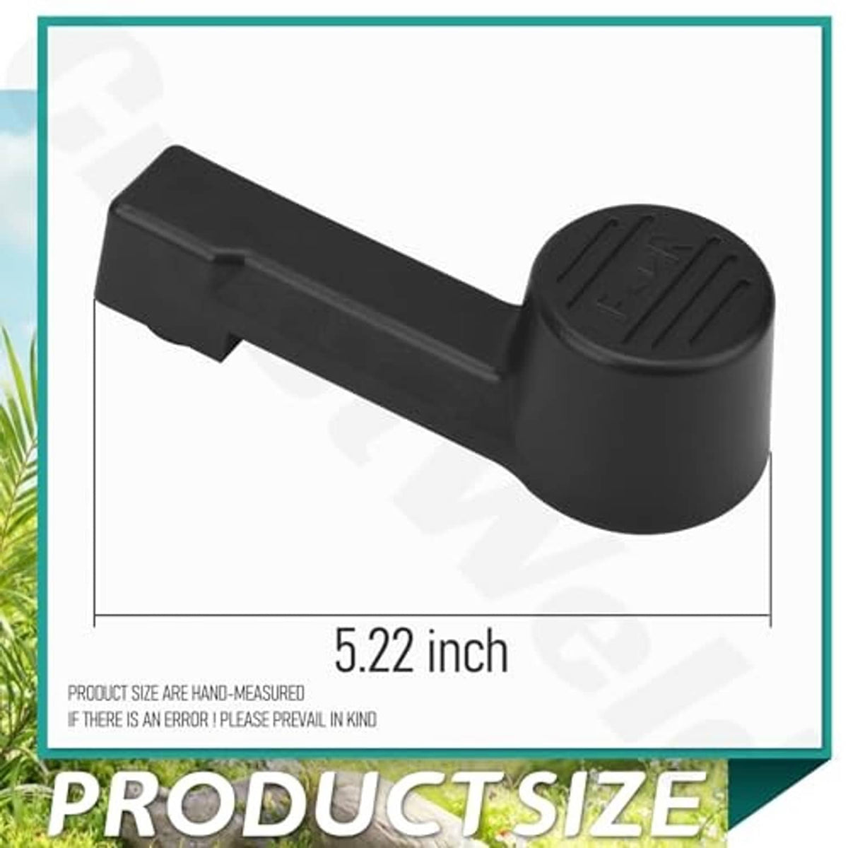 Black forward/reverse handle showing round knob and long lever