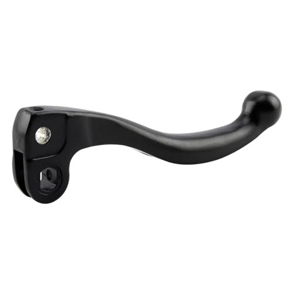Black brake lever with curved handle and rounded end, replacement motorcycle lever
