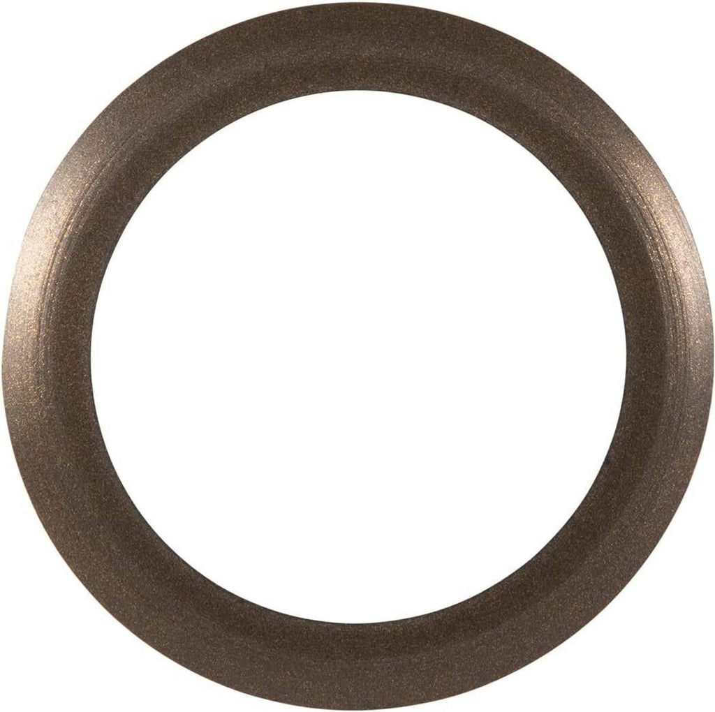Close-up of brown piston ring gasket with circular inner opening