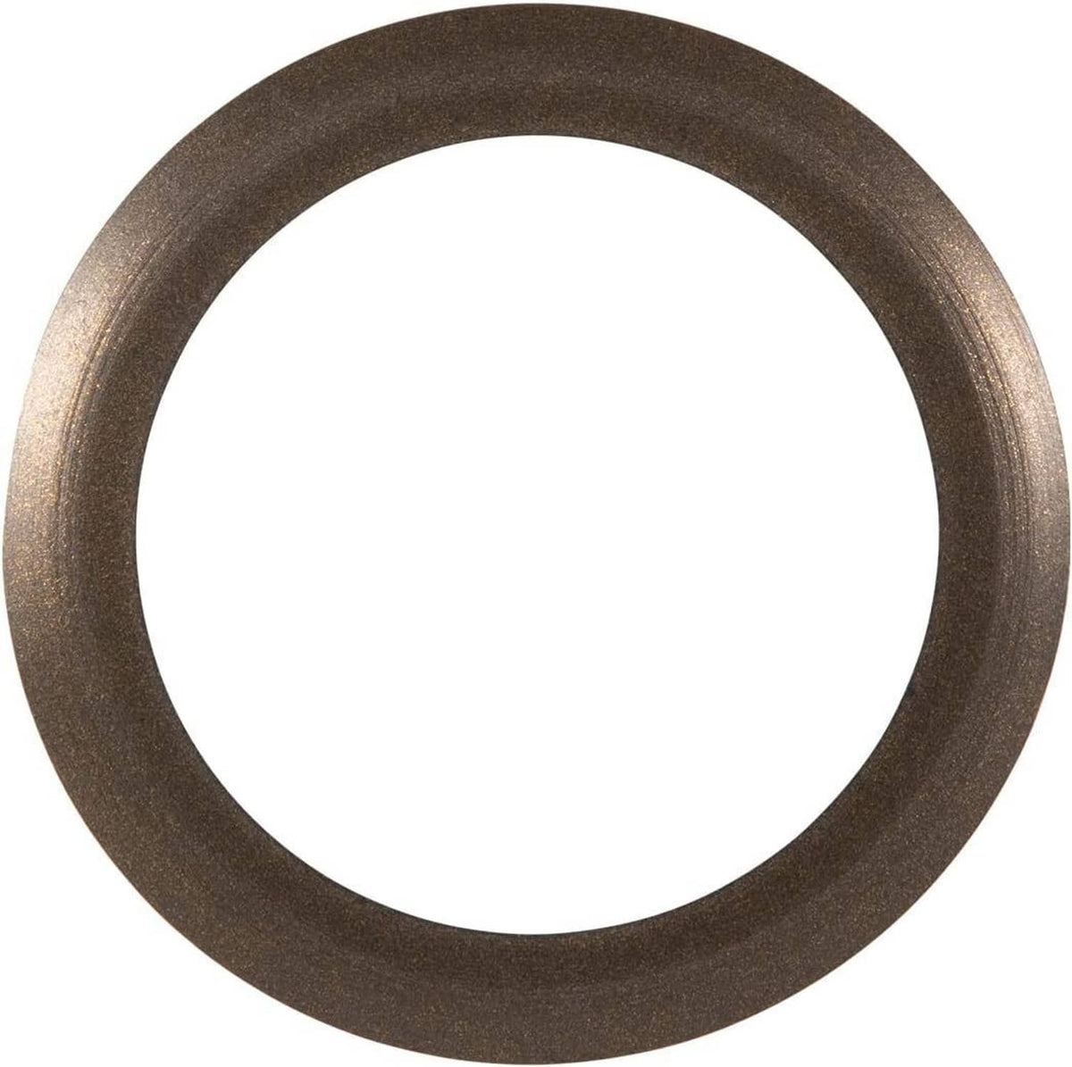 Close-up of brown piston ring gasket with circular inner opening