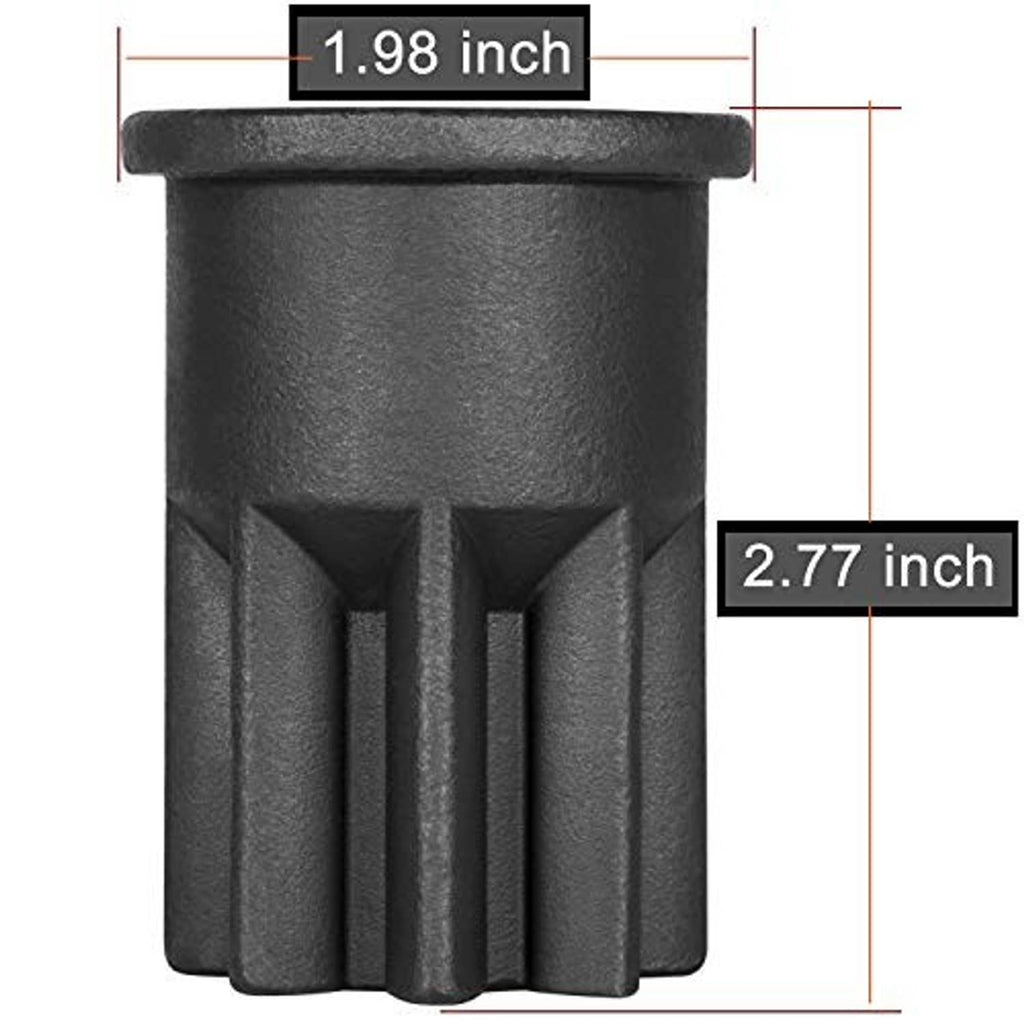 Black engine barring socket tool, 1.98 in top diameter, 2.77 in height