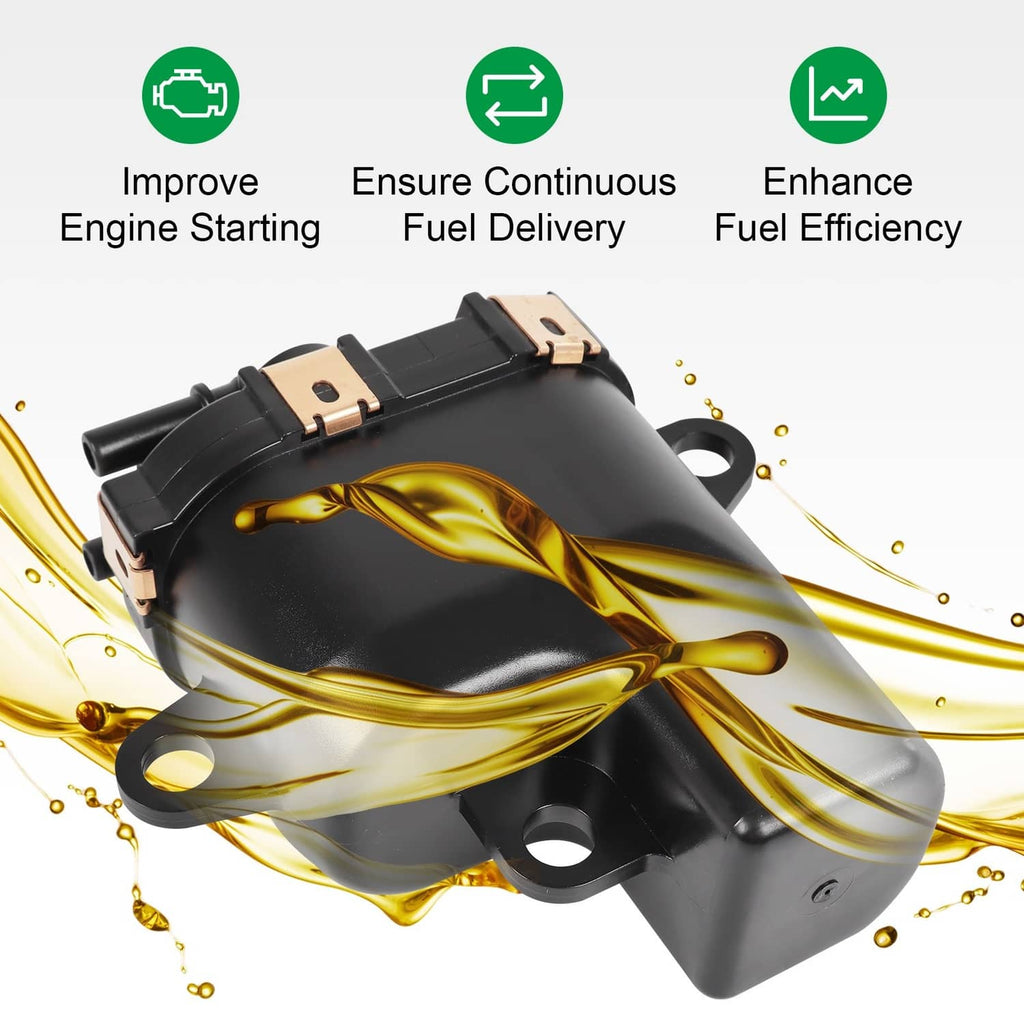 Black fuel pump module with copper electrical terminals