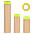 Masking tape and drape roll set with brown film and bright green sealing tape