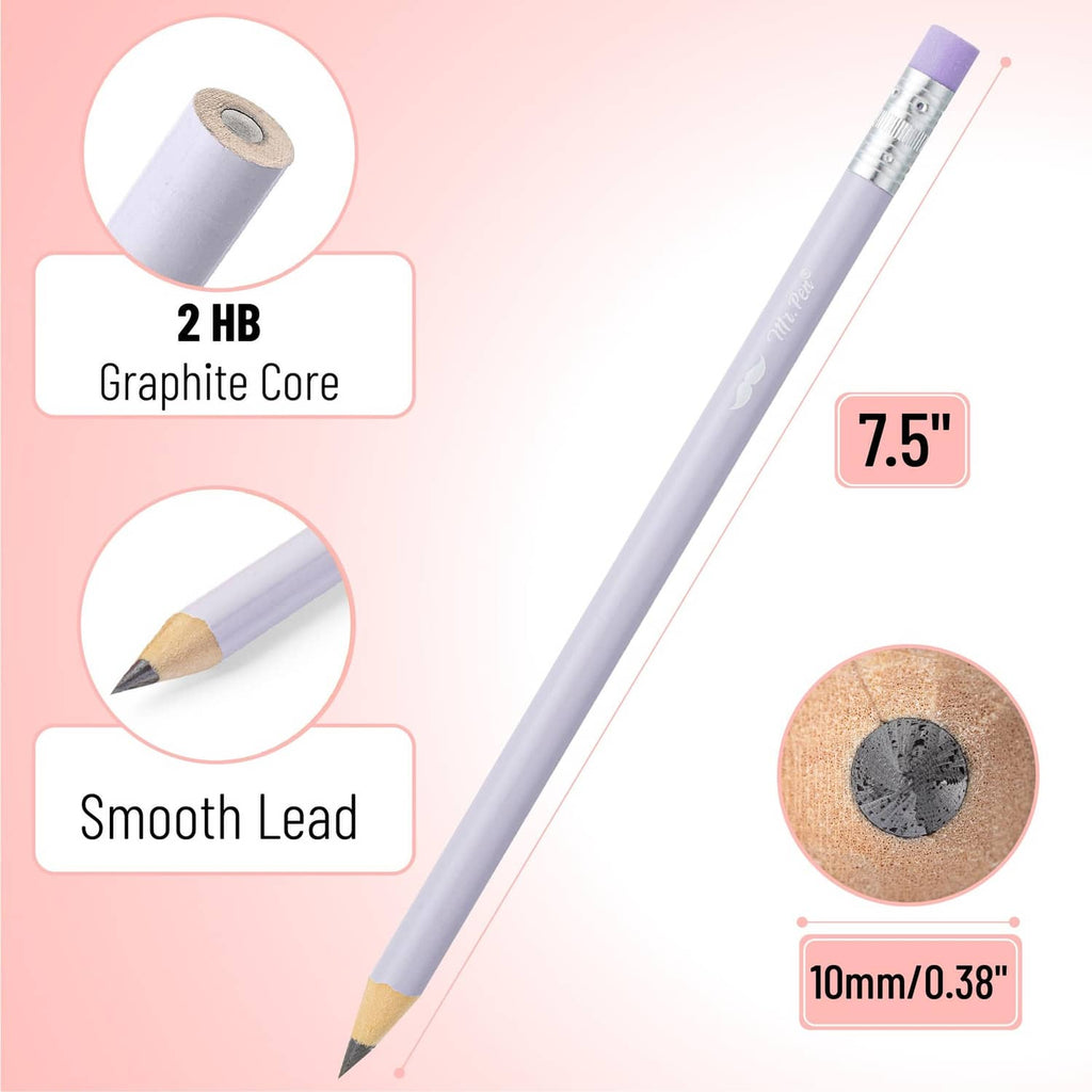 Single pastel jumbo pencil with sharpened tip and gray graphite lead core