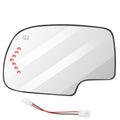 Driver-side mirror glass replacement with black outer frame and reflective panel
