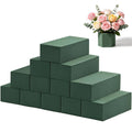 Dark green floral foam blocks set, stacked cubes for wet and dry floral arranging
