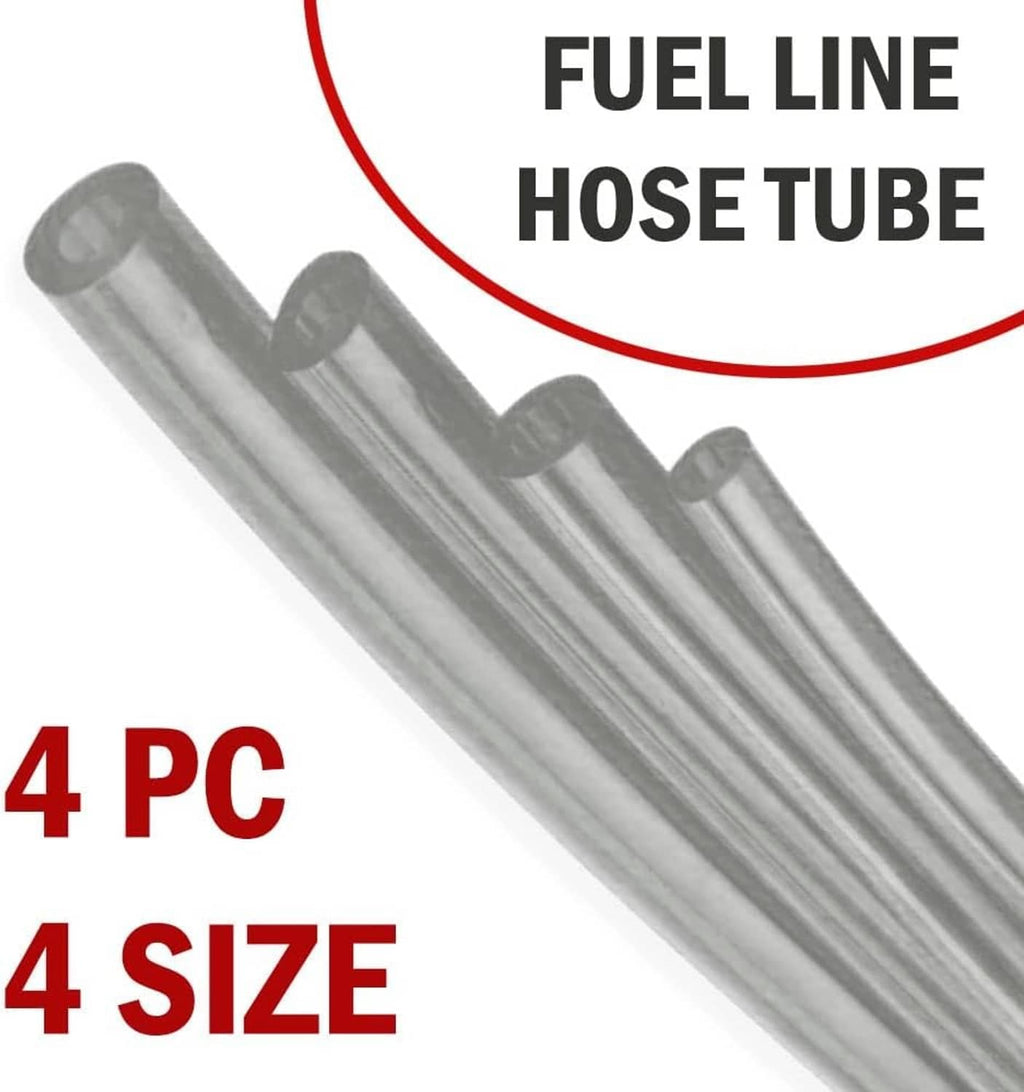 Clear fuel line hose tube for fuel line routing, 4-piece set
