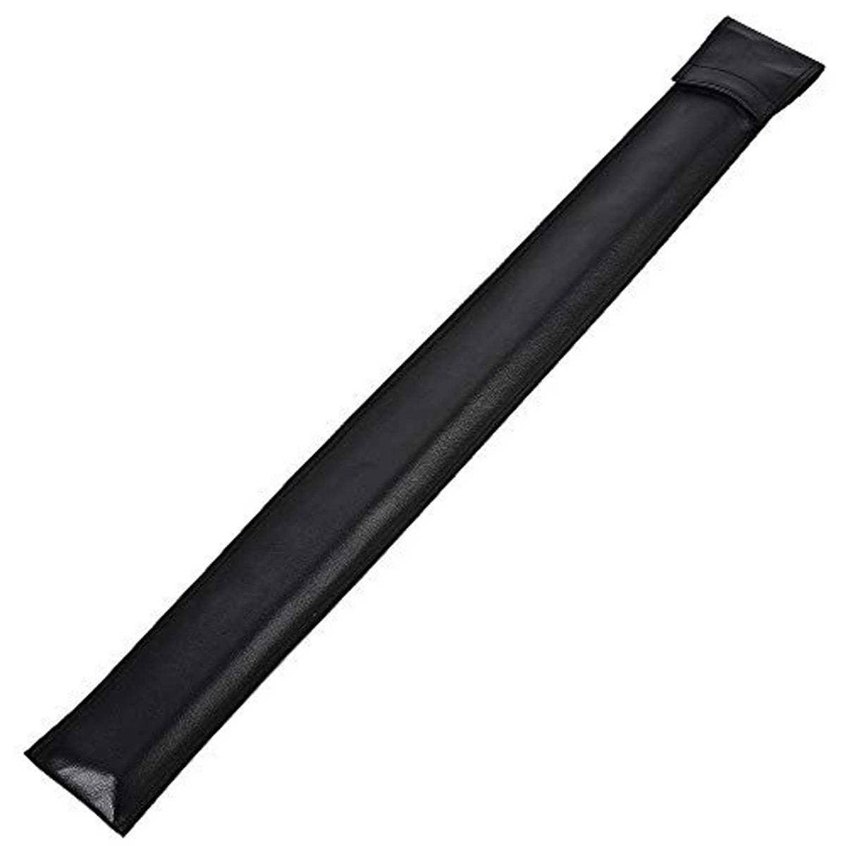 Black leather 32-inch pool cue case bag with smooth padded exterior