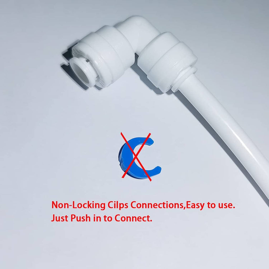 White male elbow quick connector fitting with push-in tube end and visible seal ring