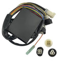 Black CDI ignitor control module with multi-color wiring harness and connectors