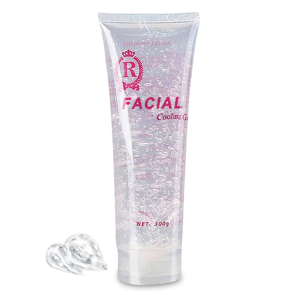 Facial cooling gel squeeze tube with NET label and gel sample blob