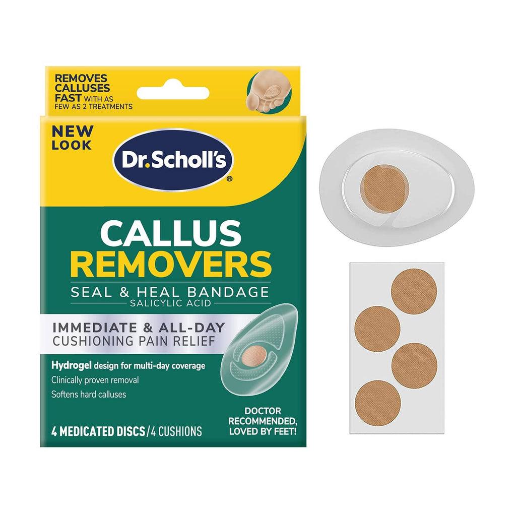 Dr. Scholl's callus remover seal & heal bandage discs, 4-count pack