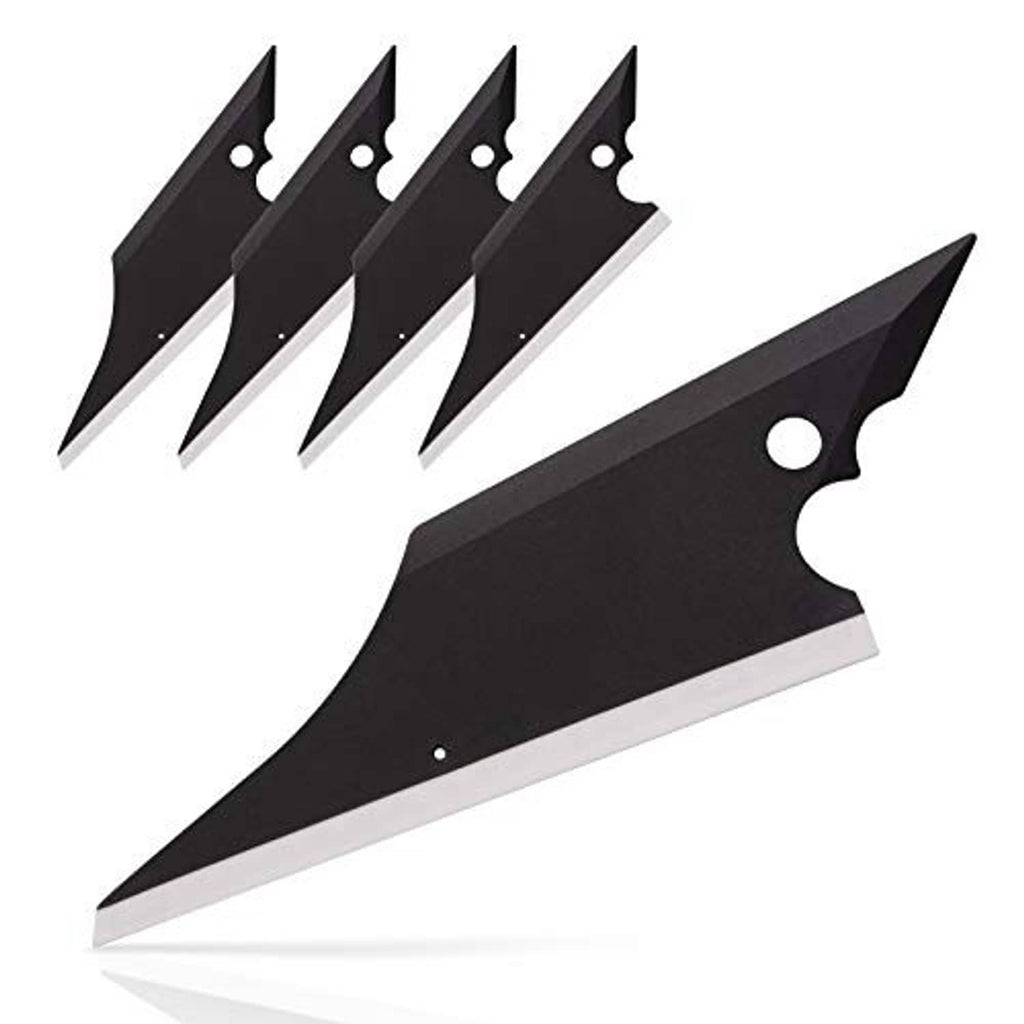 Corner reach squeegee blade with dark body and white edge strip
